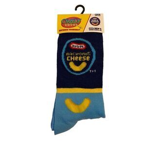 Crazy Socks Kraft Mac n Cheese Fits Men's‎ Shoe Size 6-12